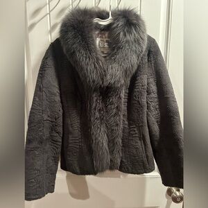 Genuine Fox fur and rabbit Coat